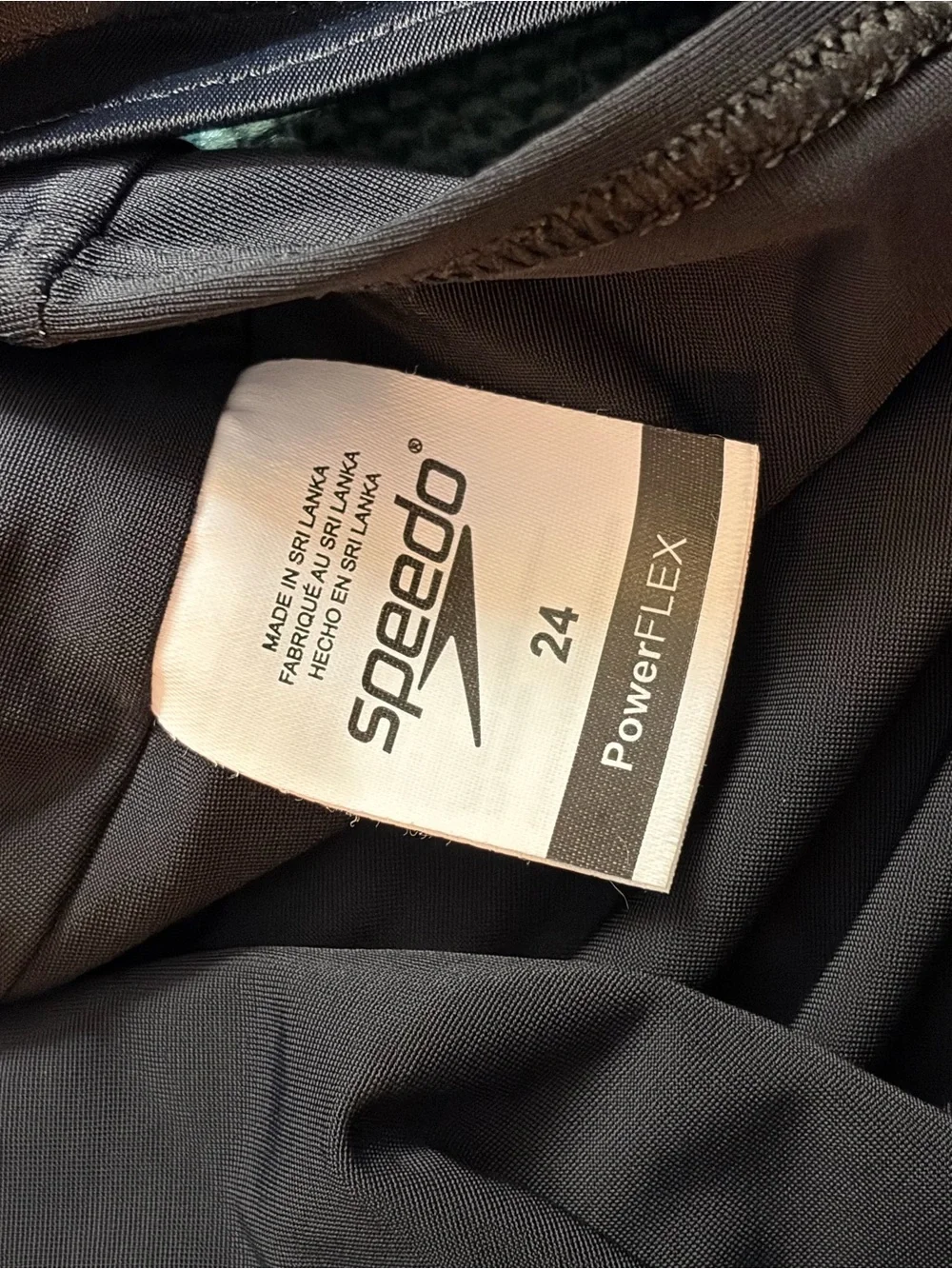 NWOT Speedo Black Solid Racerback One-Piece Swim Suit Sz 24 pool Beach travel